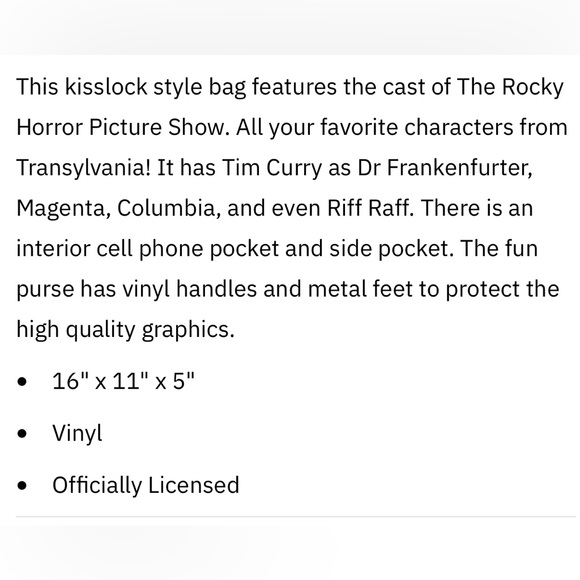 ✨Rock Rebel Rocky Horror Picture Show Purse - Picture 8 of 8